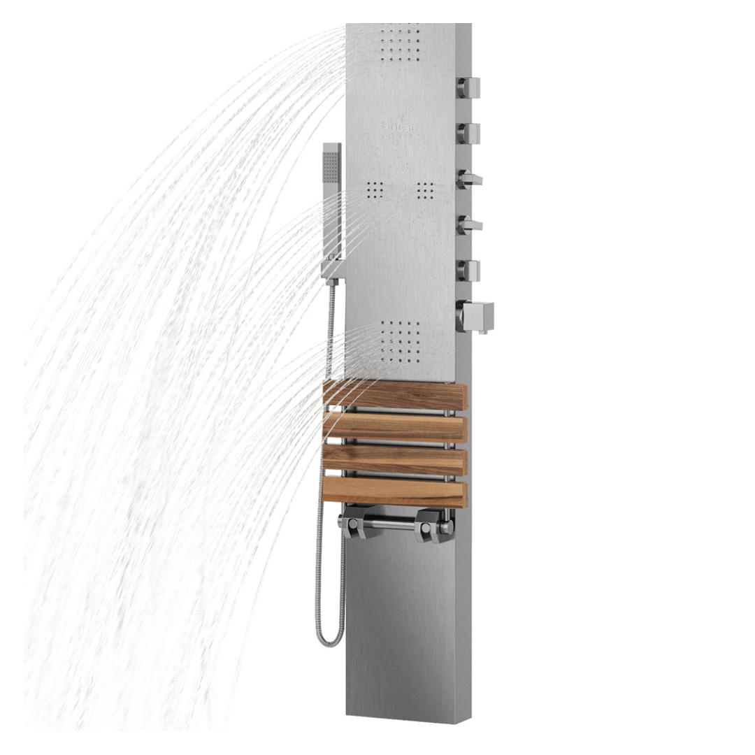 Pulse ShowerSpas Oahu Shower System with Fold Down Bench & Handheld Showerhead - primehubstore.shop Shower Systems