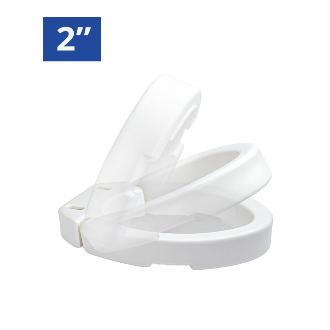MOBB Healthcare 2" Hinged Raised Toilet Seat - primehubstore.shop Raised Toilet Seats