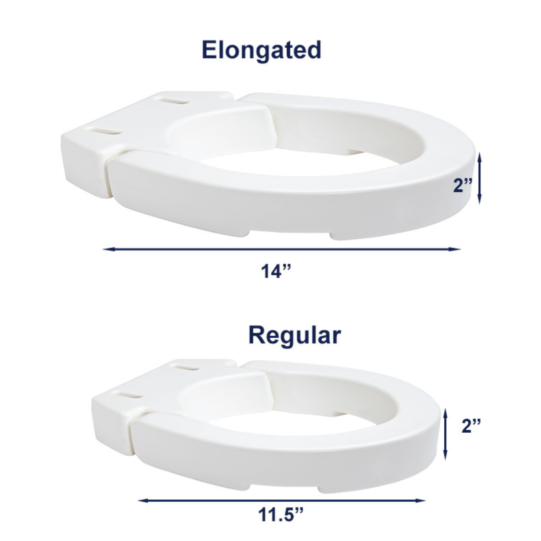 MOBB Healthcare 2" Hinged Raised Toilet Seat - primehubstore.shop Raised Toilet Seats
