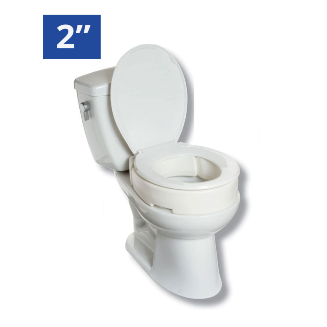 MOBB Healthcare 2" Hinged Raised Toilet Seat - primehubstore.shop Raised Toilet Seats