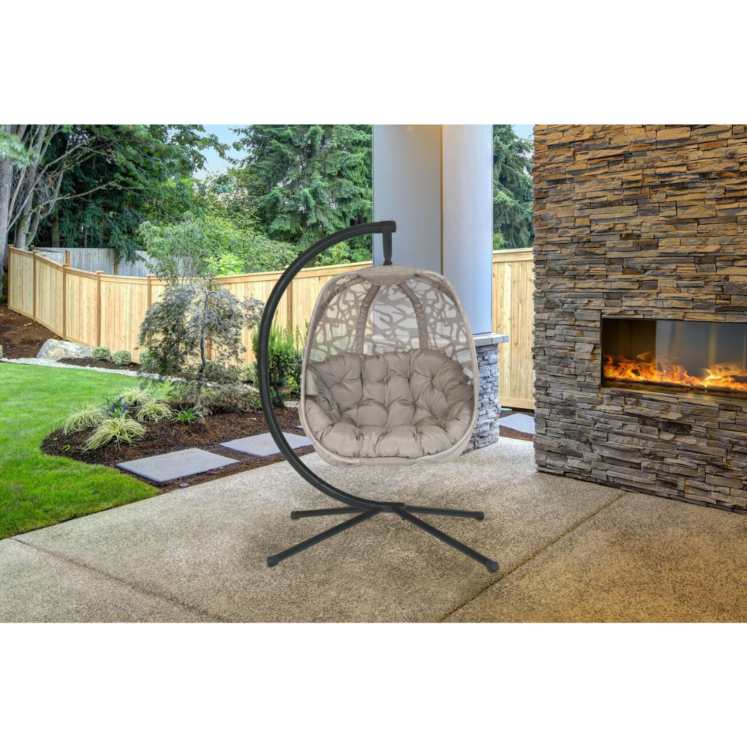 FlowerHouse Hanging Egg Patio Chairs with Stand - Indoor & Outdoor - primehubstore.shop Hanging Chairs