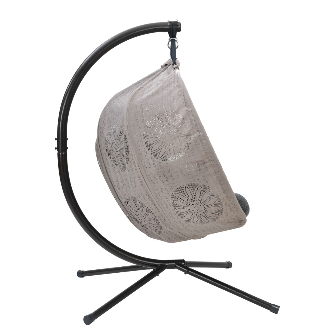 FlowerHouse Hanging Pumpkin Loveseat W/ Stand - Indoor & Outdoor - primehubstore.shop Hanging Chairs