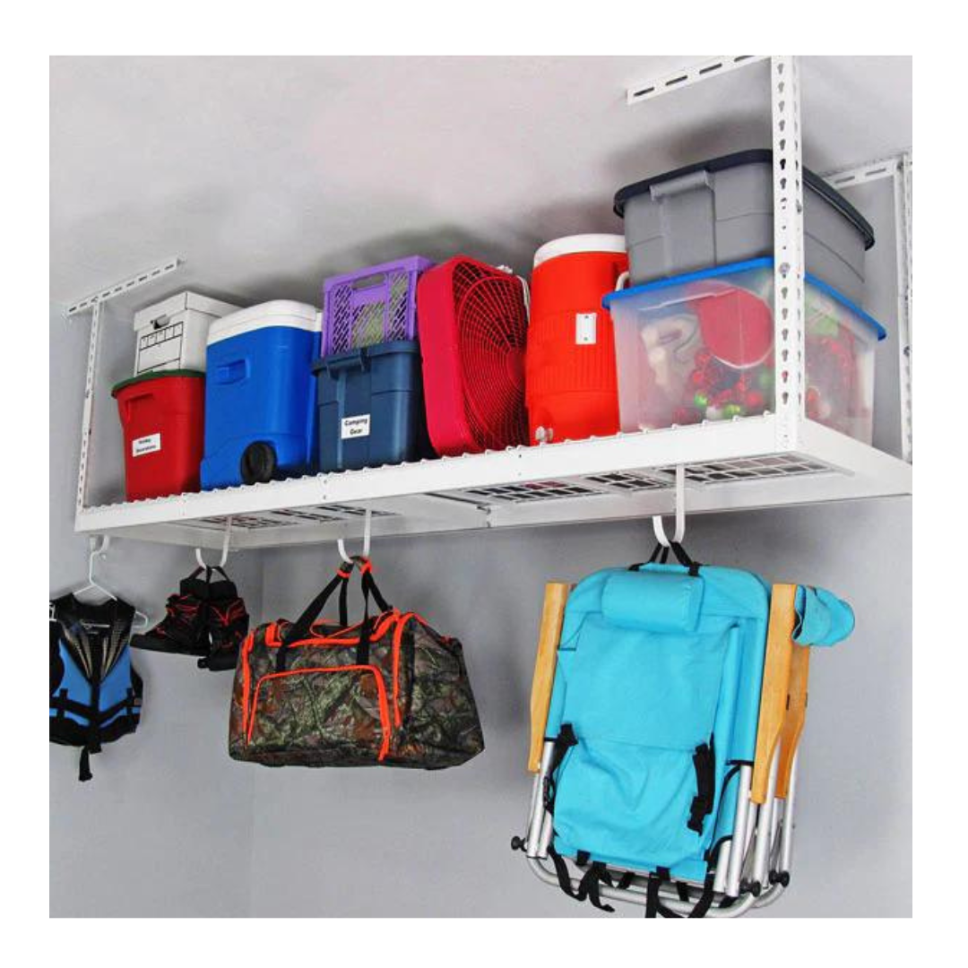 Saferacks – 2×8 Overhead Garage Storage Rack with Hook Set - primehubstore.shop Storage Racks