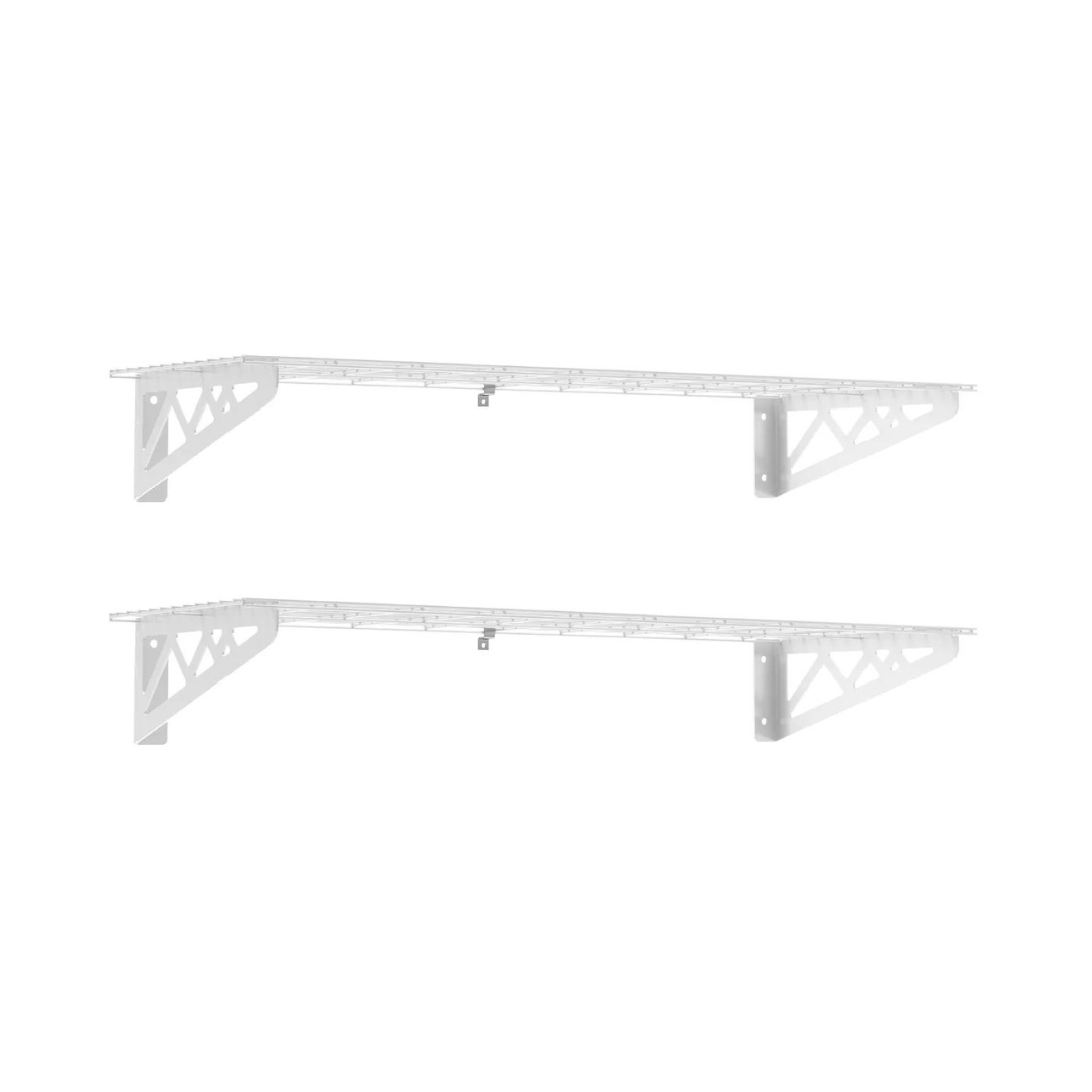 SafeRacks Garage Wall Shelves - 2 Pack Combo Set with 4 Hanging Hooks - primehubstore.shop Wall Shelves