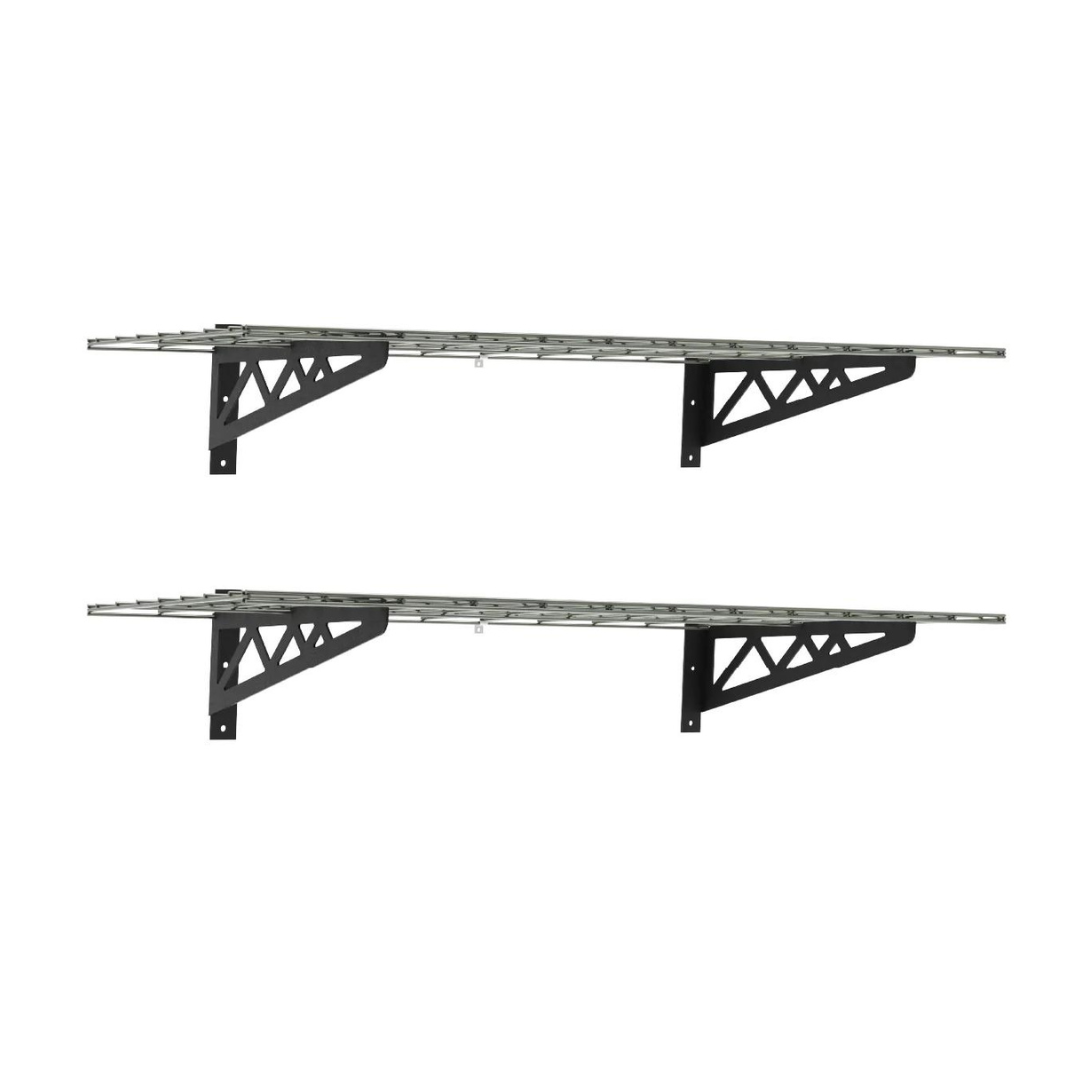 SafeRacks Garage Wall Shelves - 2 Pack Combo Set with 4 Hanging Hooks - primehubstore.shop Wall Shelves