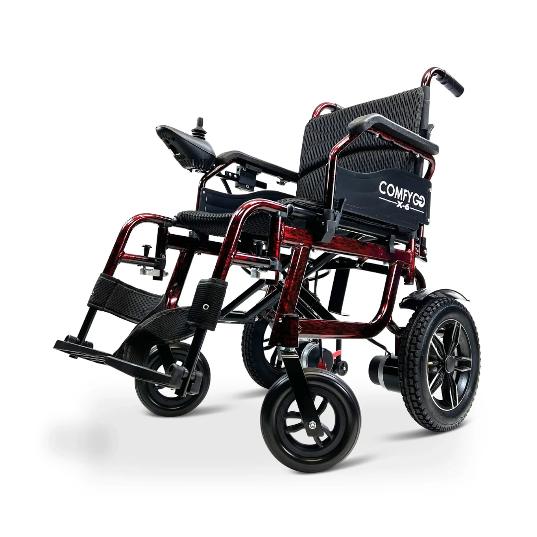 ComfyGo X-6 Lightweight Portable Electric Wheelchair - primehubstore.shop Power Chairs