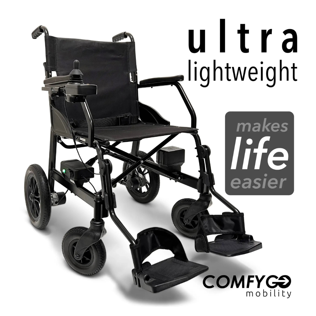 ComfyGo X-Lite Ultra Lightweight Foldable Electric Wheelchair For Travel - primehubstore.shop Power Chairs