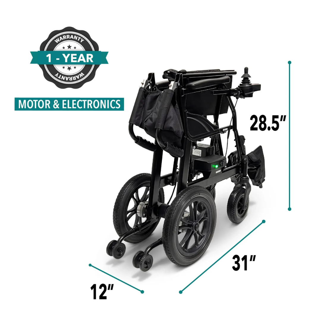 ComfyGo X-Lite Ultra Lightweight Foldable Electric Wheelchair For Travel - primehubstore.shop Power Chairs
