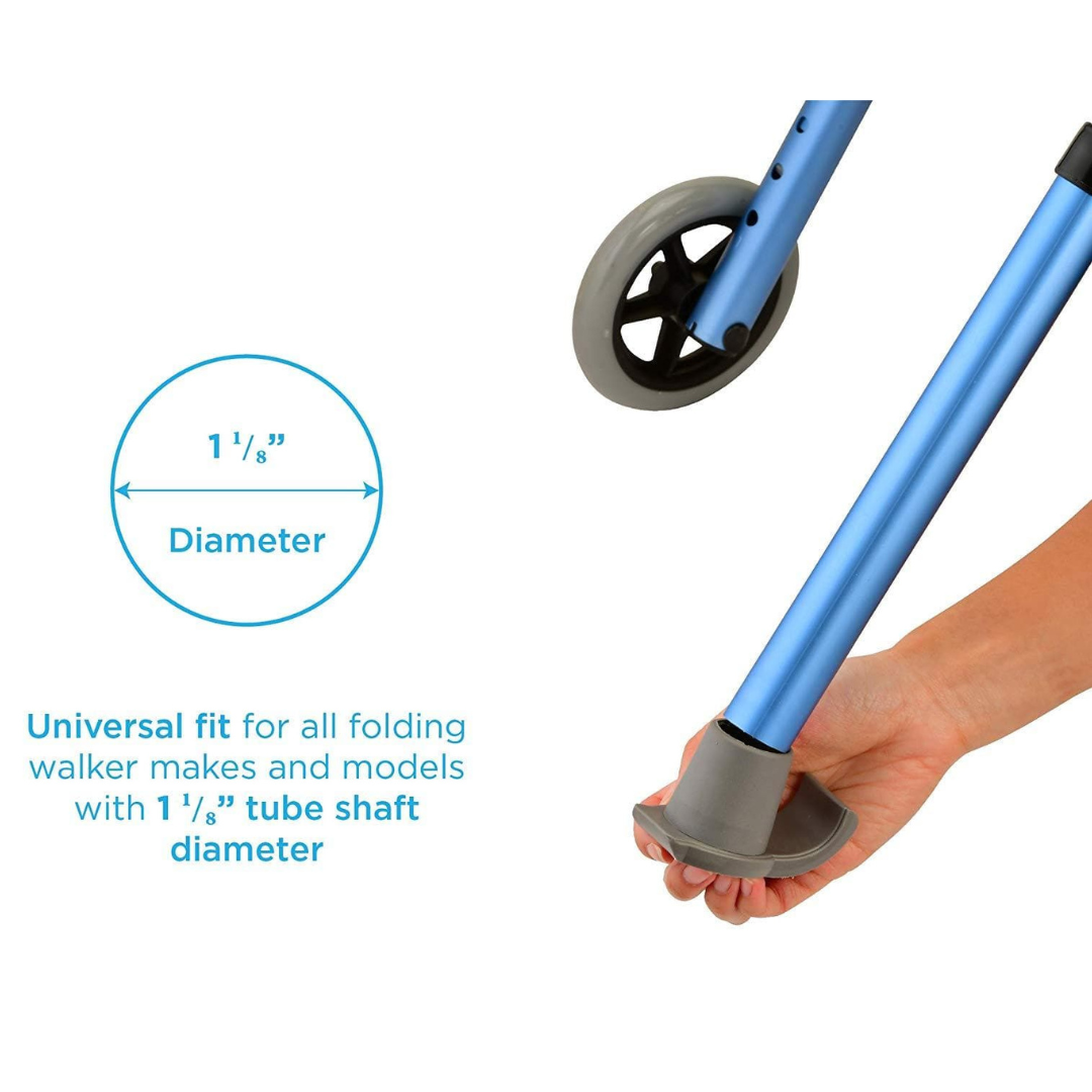 Nova Medical Walker Ski Glides - 1 1/8” Tube Shaft Diameter. - primehubstore.shop Walker Parts & Accessories