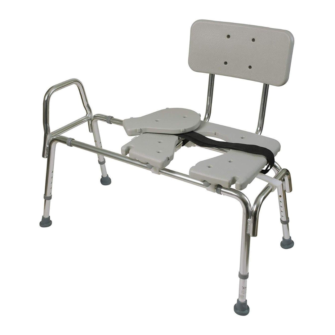 DMI® Sliding Bariatric Transfer Shower Bench with Cut-Out Seat - primehubstore.shop Shower Benches