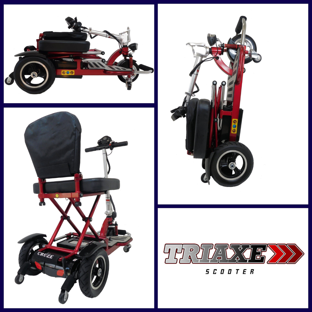 Triaxe Cruze Folding Portable Mobility Scooter - Up to 18 Miles - primehubstore.shop Scooters