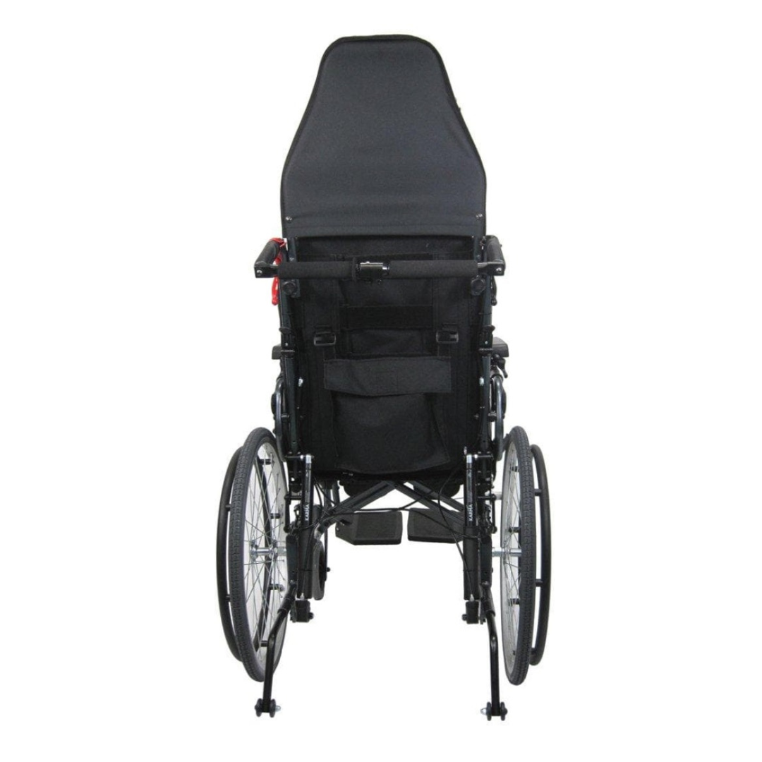 Karman Healthcare Ergonomic V-Seat Reclining Wheelchair, Diamond Black - primehubstore.shop Wheelchairs