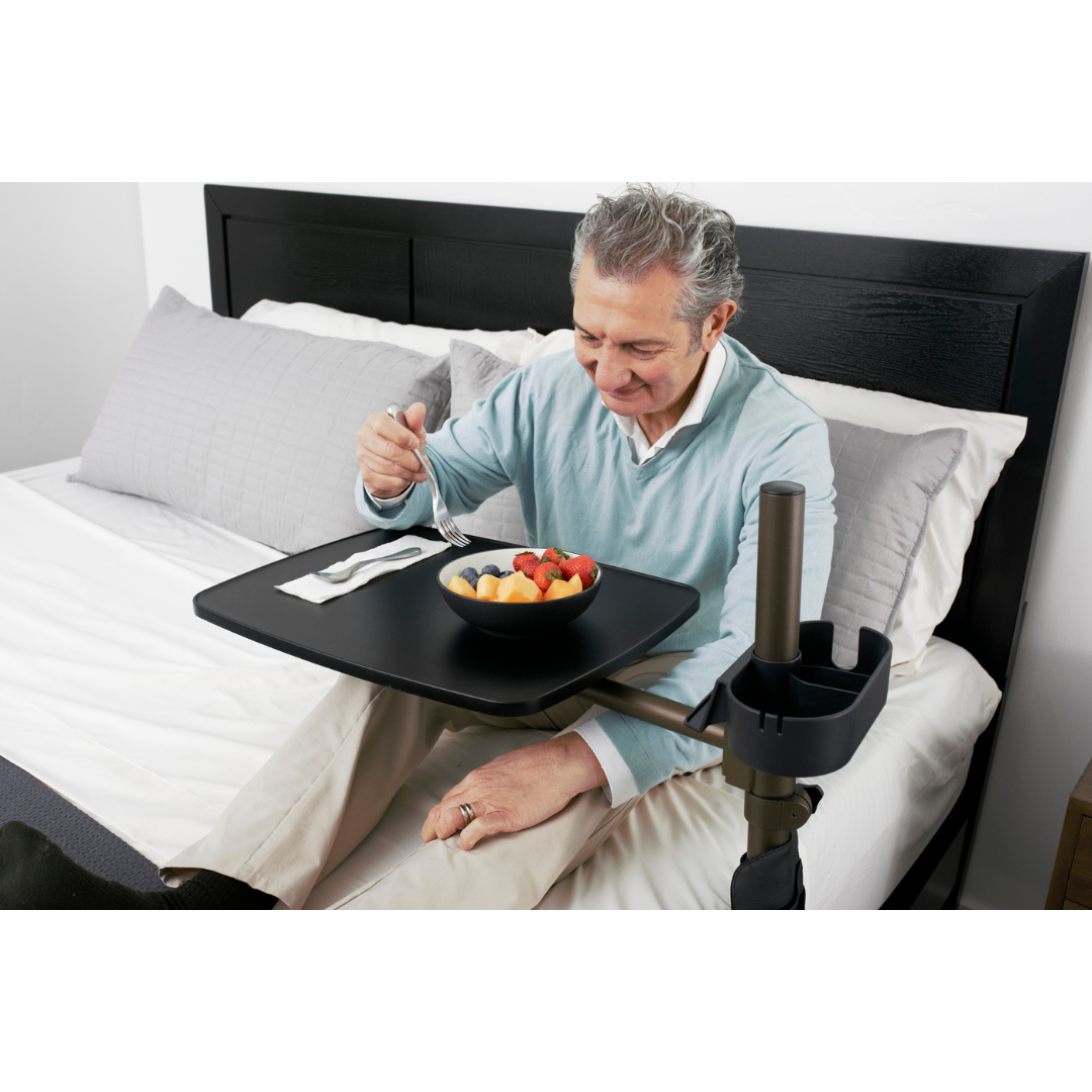 Signature Life Freedom Overbed Table - Deep Bronze with Accessories - primehubstore.shop Overbed Tables