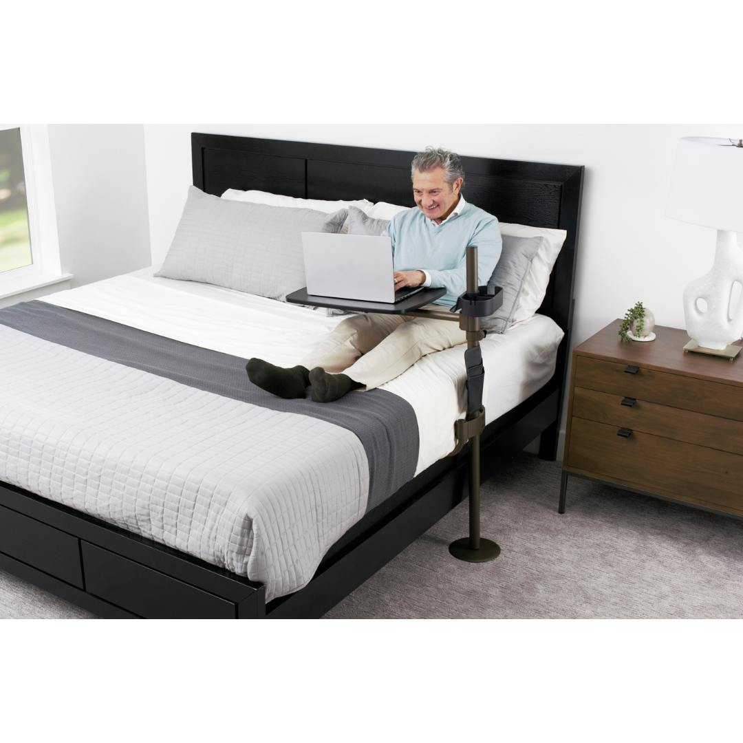 Signature Life Freedom Overbed Table - Deep Bronze with Accessories - primehubstore.shop Overbed Tables