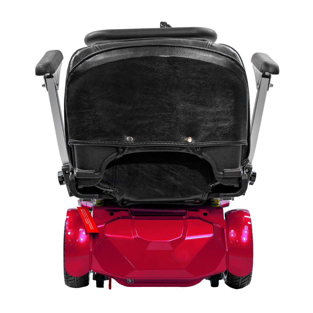 Solax Transformer 2 Electric Automatic Folding Mobility Airline Approved Travel Scooters - Red folded rear