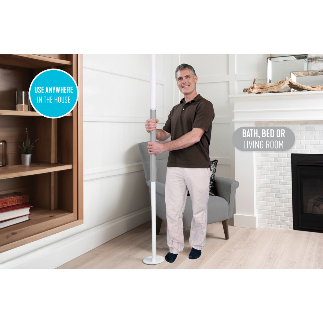 Stander Wonder Security Pole Slim – Tension Mounted Floor to Ceiling Transfer Pole and Standing Mobility Aids - primehubstore.shop Security poles