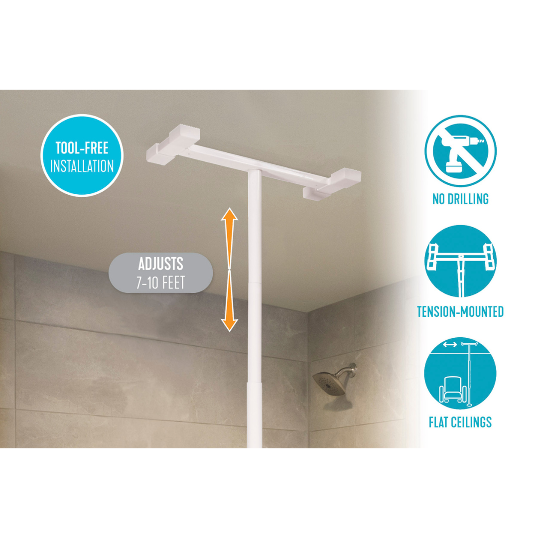 Stander Wonder Security Pole Slim – Tension Mounted Floor to Ceiling Transfer Pole and Standing Mobility Aids - primehubstore.shop Security poles