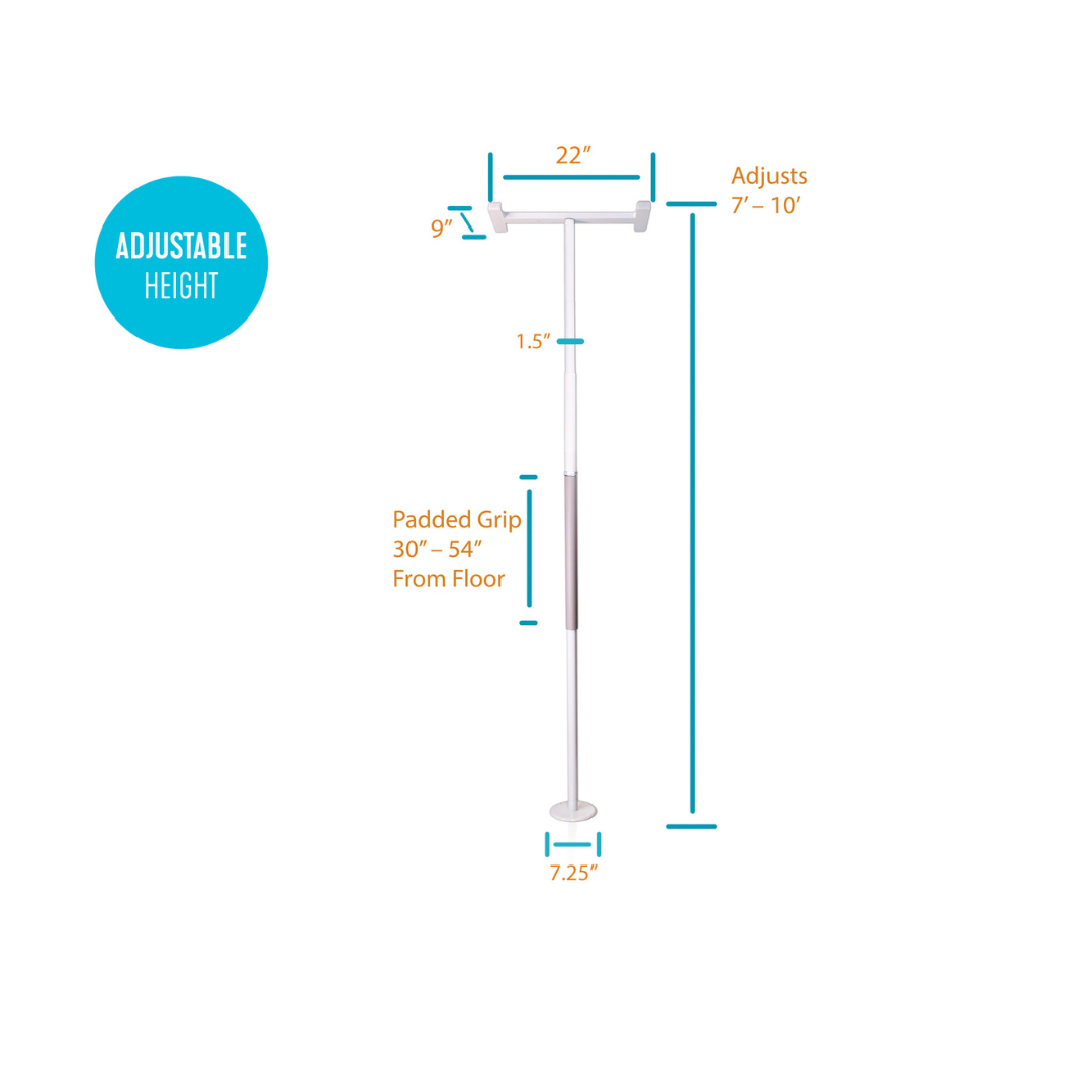 Stander Wonder Security Pole Slim – Tension Mounted Floor to Ceiling Transfer Pole and Standing Mobility Aids - primehubstore.shop Security poles
