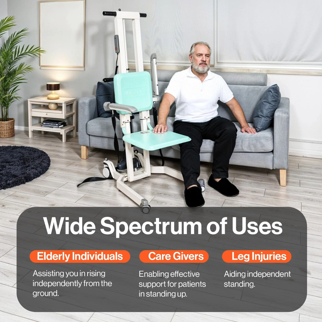 SuperHandy GoRise TX Patient Transfer Lift - 500 lb Capacity - Portable Floor-to-Stand GUT169 - primehubstore.shop Patient Lifts