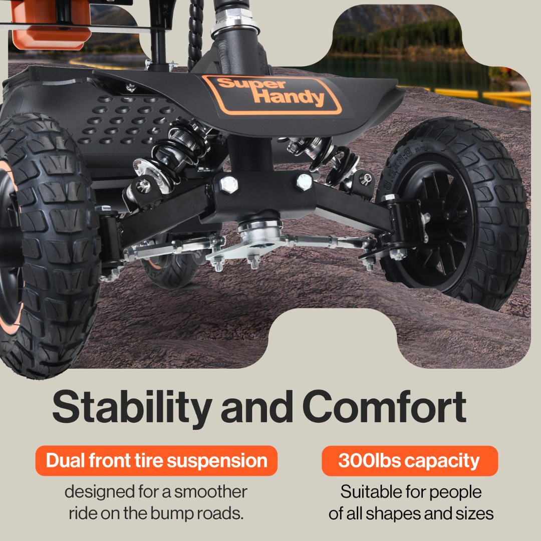 SuperHandy Explorer 4-Wheel Portable Mobility Scooter with Suspension GUT161 - primehubstore.shop Mobility Scooters