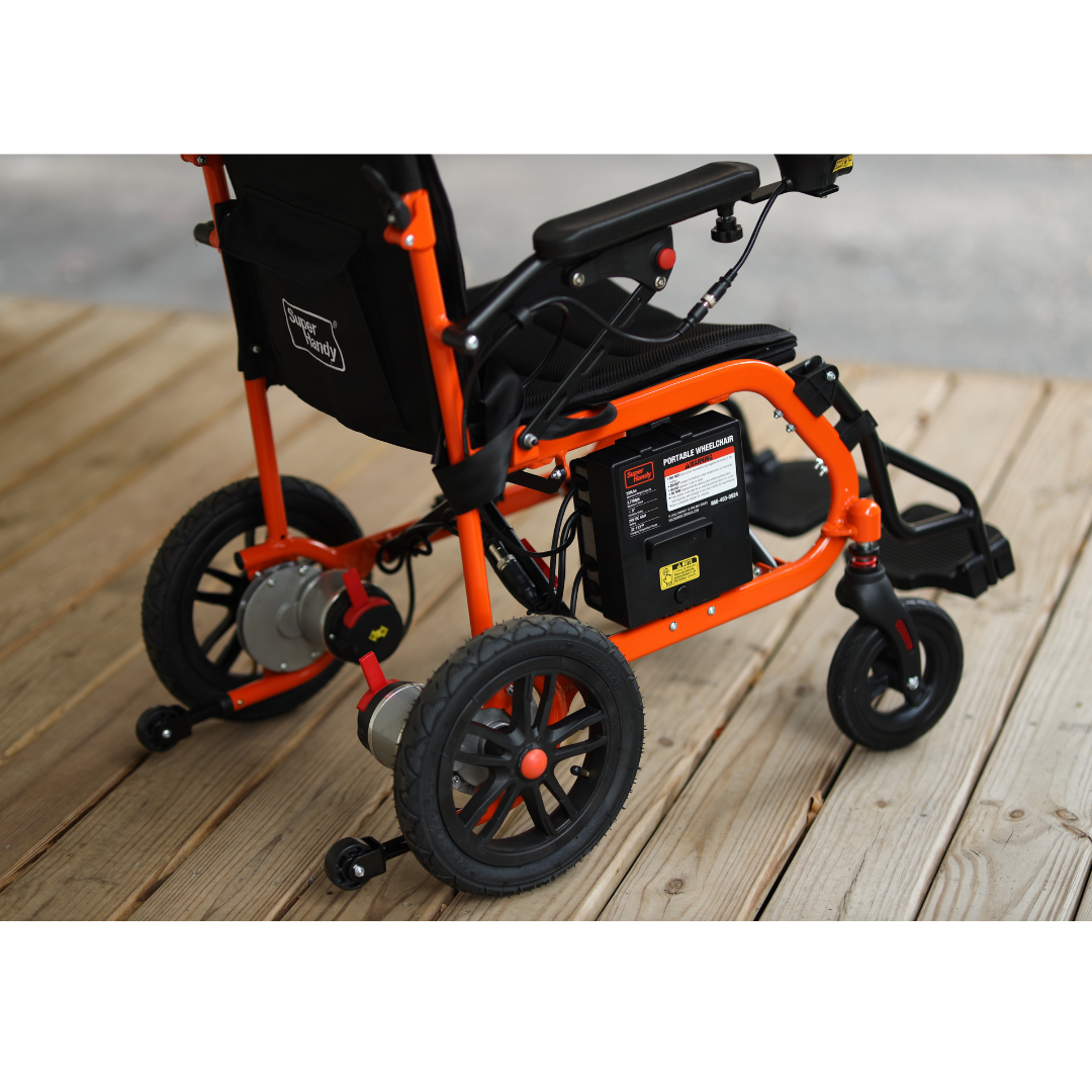 SuperHandy GoRide Electric Wheelchair - 24V 6Ah Battery - Only 39 lbs GUT155 - primehubstore.shop