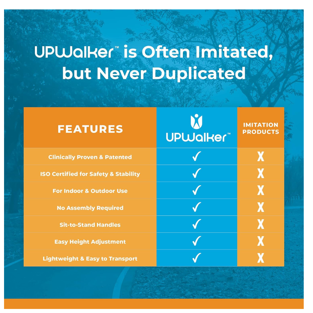 LifeWalker Mobility UPWalker - Innovative Upright Folding Rolling Walker - primehubstore.shop Upright Walkers