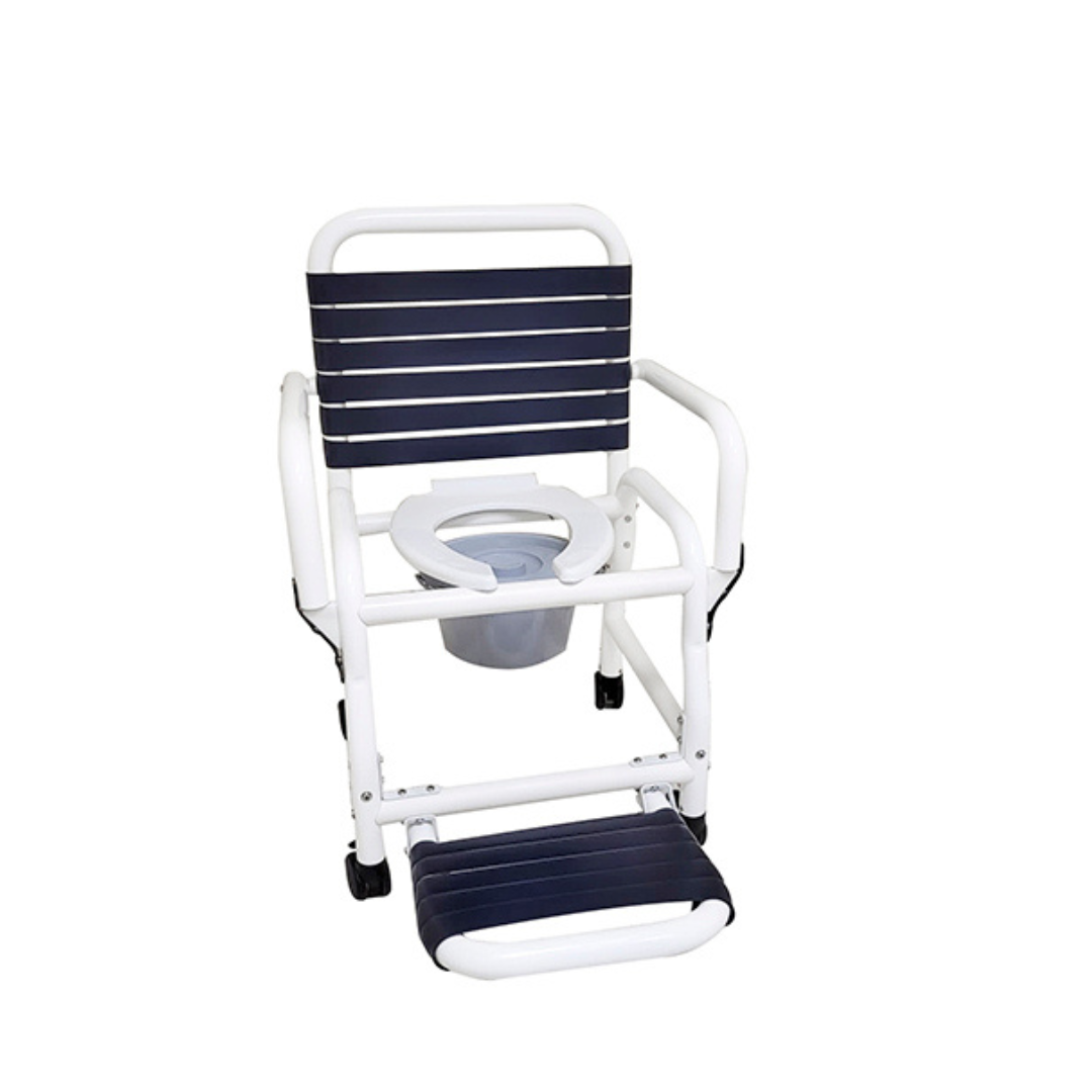 Mor-Medical Deluxe Infection Control Shower Chair Commode with Foot Rest - primehubstore.shop PVC Shower Chairs