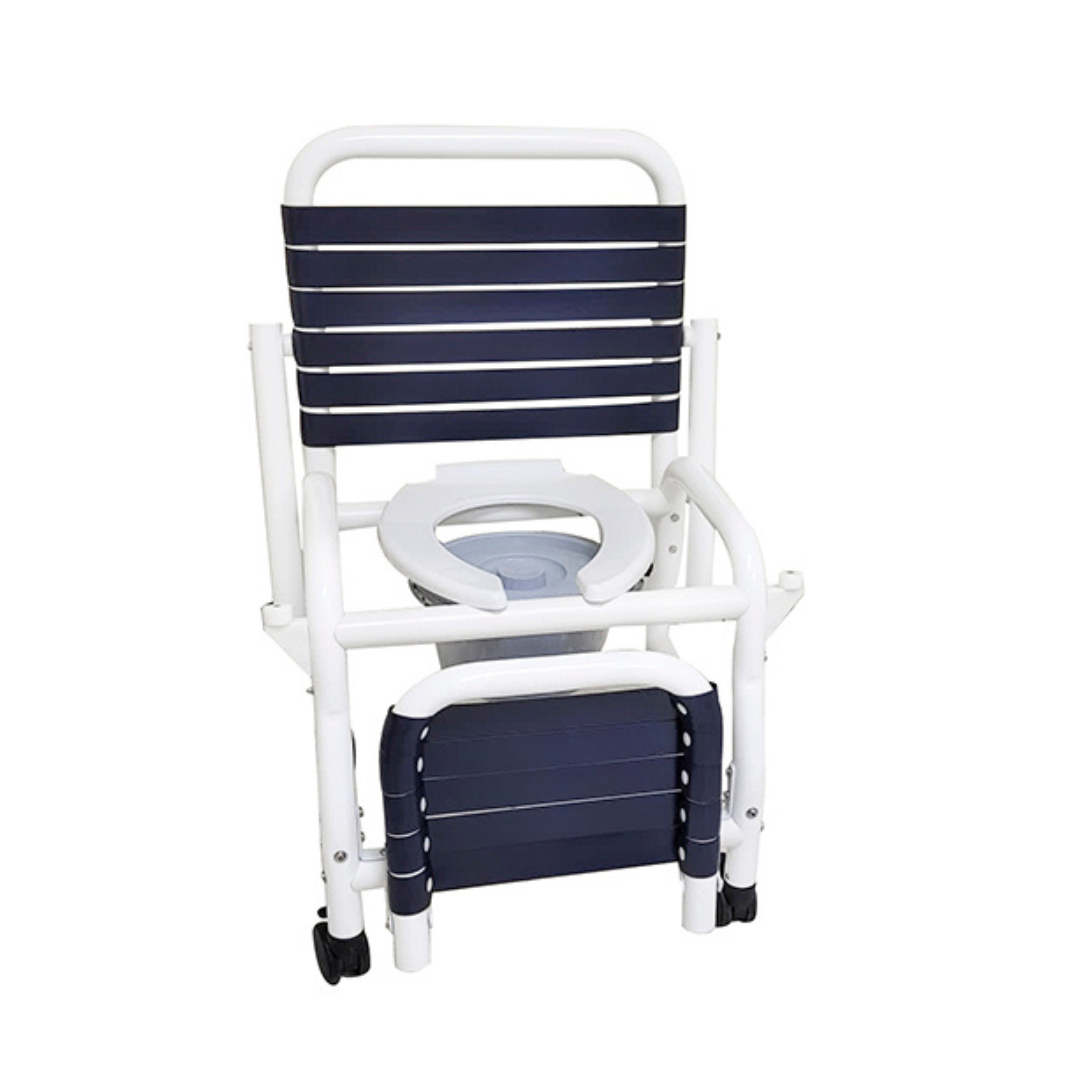 Mor-Medical Deluxe Infection Control Shower Chair Commode with Foot Rest - primehubstore.shop PVC Shower Chairs