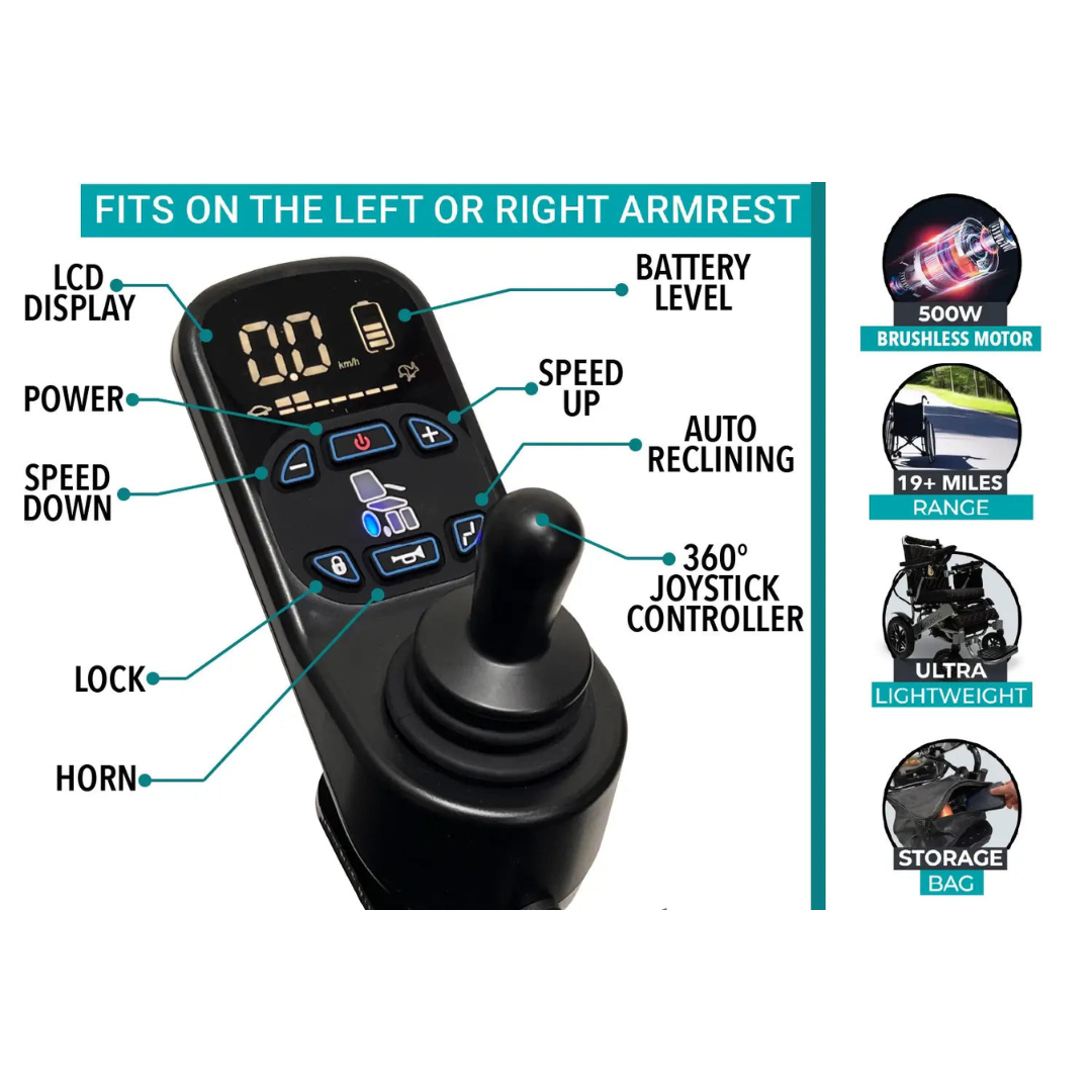 ComfyGo MAJESTIC IQ-9000-AR Auto Recline Remote Controlled Electric Wheelchair - primehubstore.shop Power Chairs