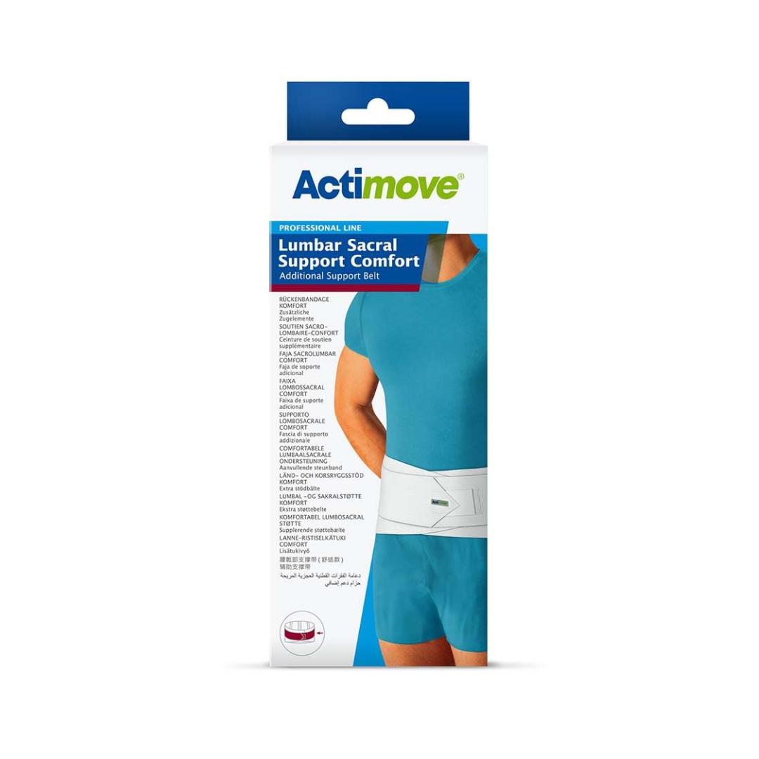 Actimove Professional Lumbar Sacral Support Comfort with Additional Support Belt 10" - primehubstore.shop Back & Lumbar Support Cushions
