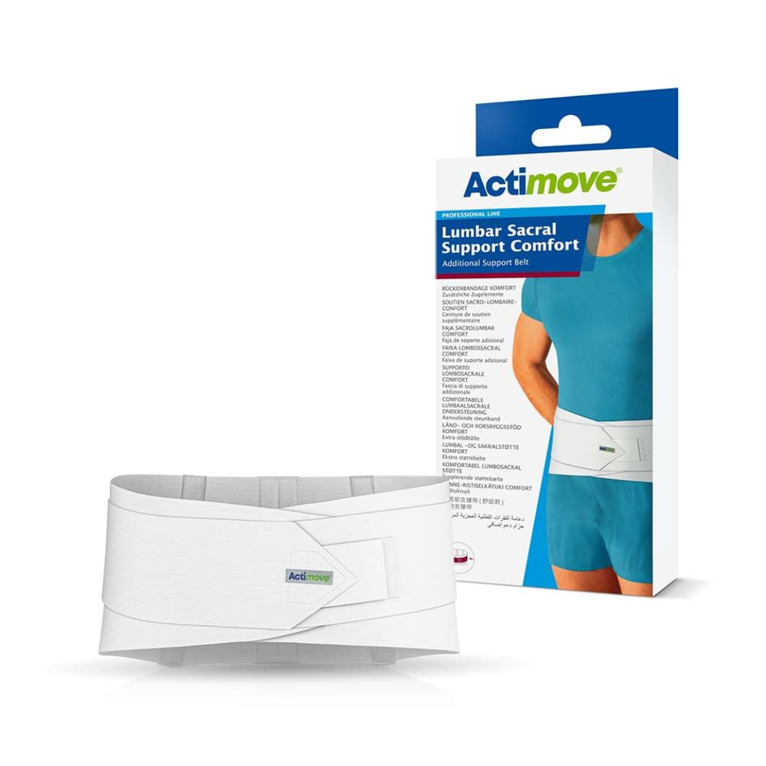 Actimove Professional Lumbar Sacral Support Comfort with Additional Support Belt 10" - primehubstore.shop Back & Lumbar Support Cushions