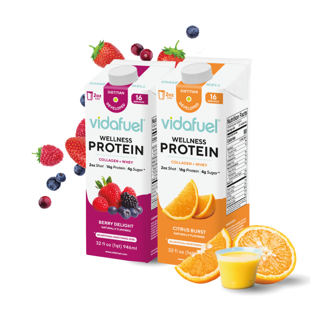 VidaFuel Wellness Protein Drink with Collagen and Whey - 32 oz Carton - primehubstore.shop Protein Supplements