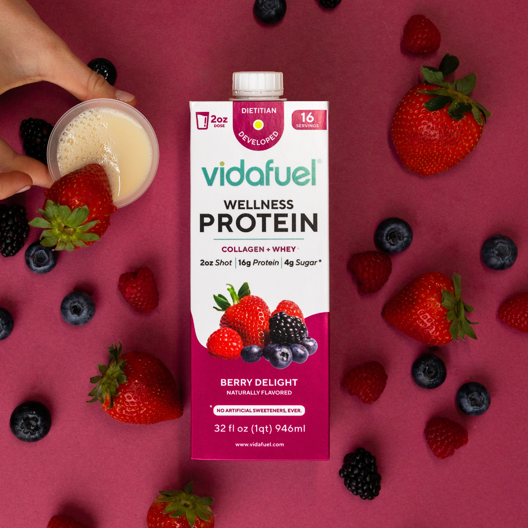 VidaFuel Wellness Protein Drink with Collagen and Whey - 32 oz Carton - primehubstore.shop Protein Supplements