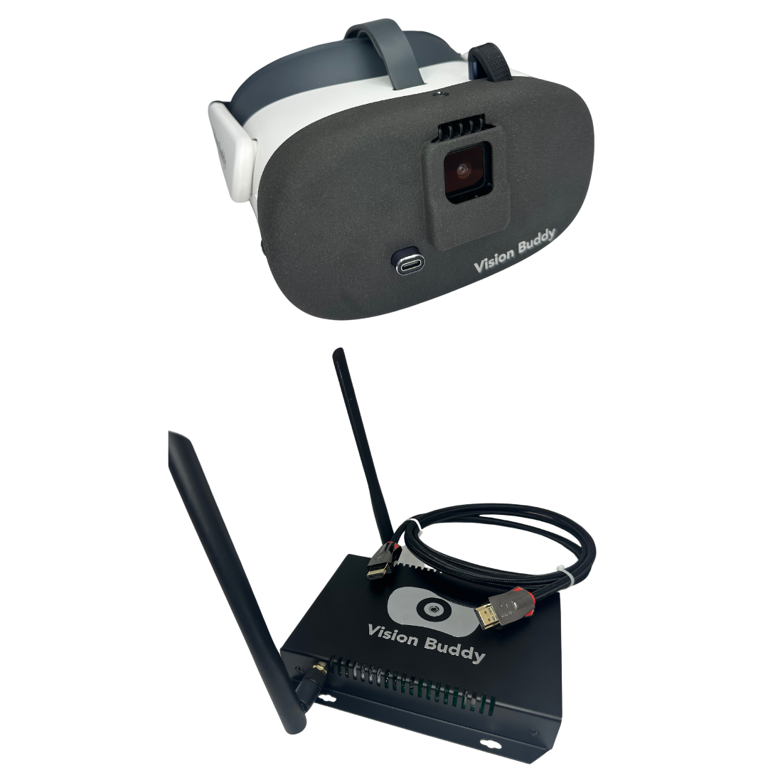Vision Buddy VB4 Max with Hub - Wearable Vision Device with V4 Headset, Media Hub & Mobile App - primehubstore.shop Wearable Vision Aids
