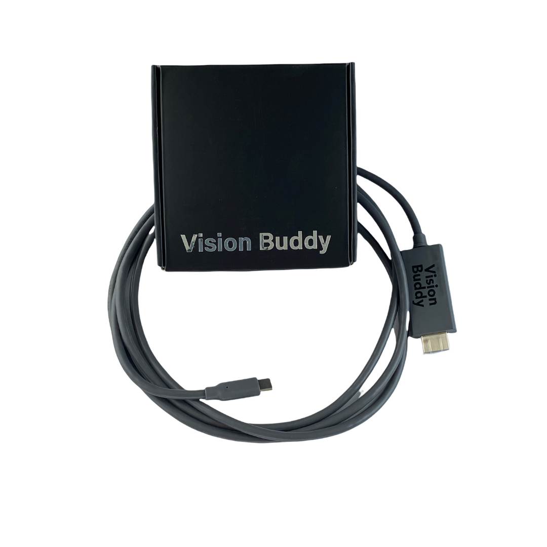 Vision Buddy VB4 Max with Hub - Wearable Vision Device with V4 Headset, Media Hub & Mobile App - HDMI cable
