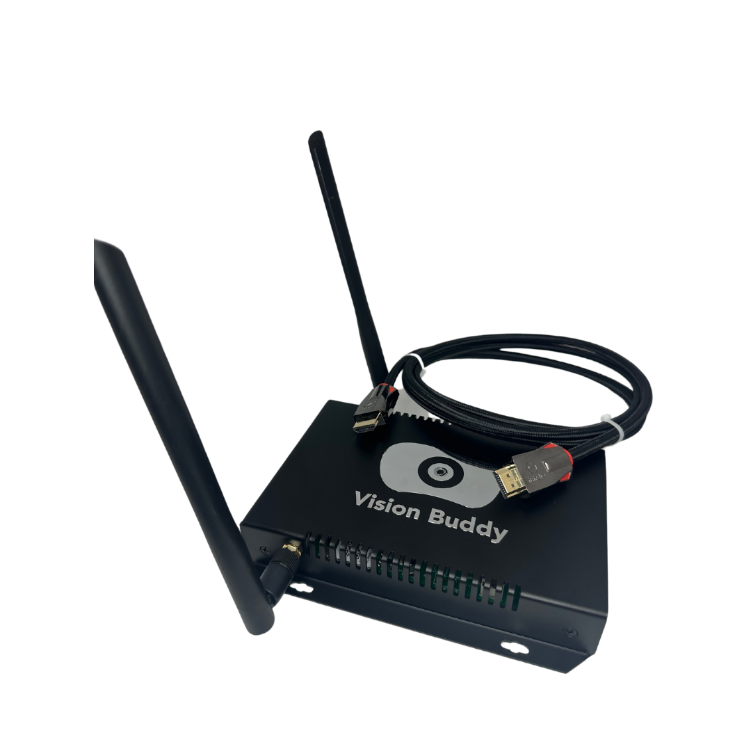 Vision Buddy VB4 Max with Hub - Wearable Vision Device with V4 Headset, Media Hub & Mobile App - Media Hub and cable