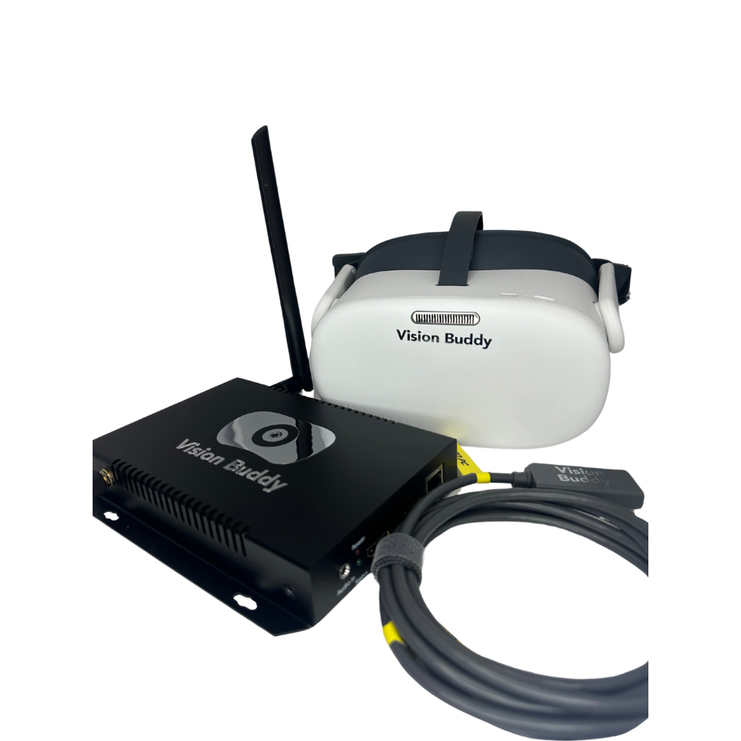 Vision Buddy VB4 Viewer Pack - Wearable Vision Device with V4 Viewer Headset & TV Hub - primehubstore.shop Wearable Vision Aids