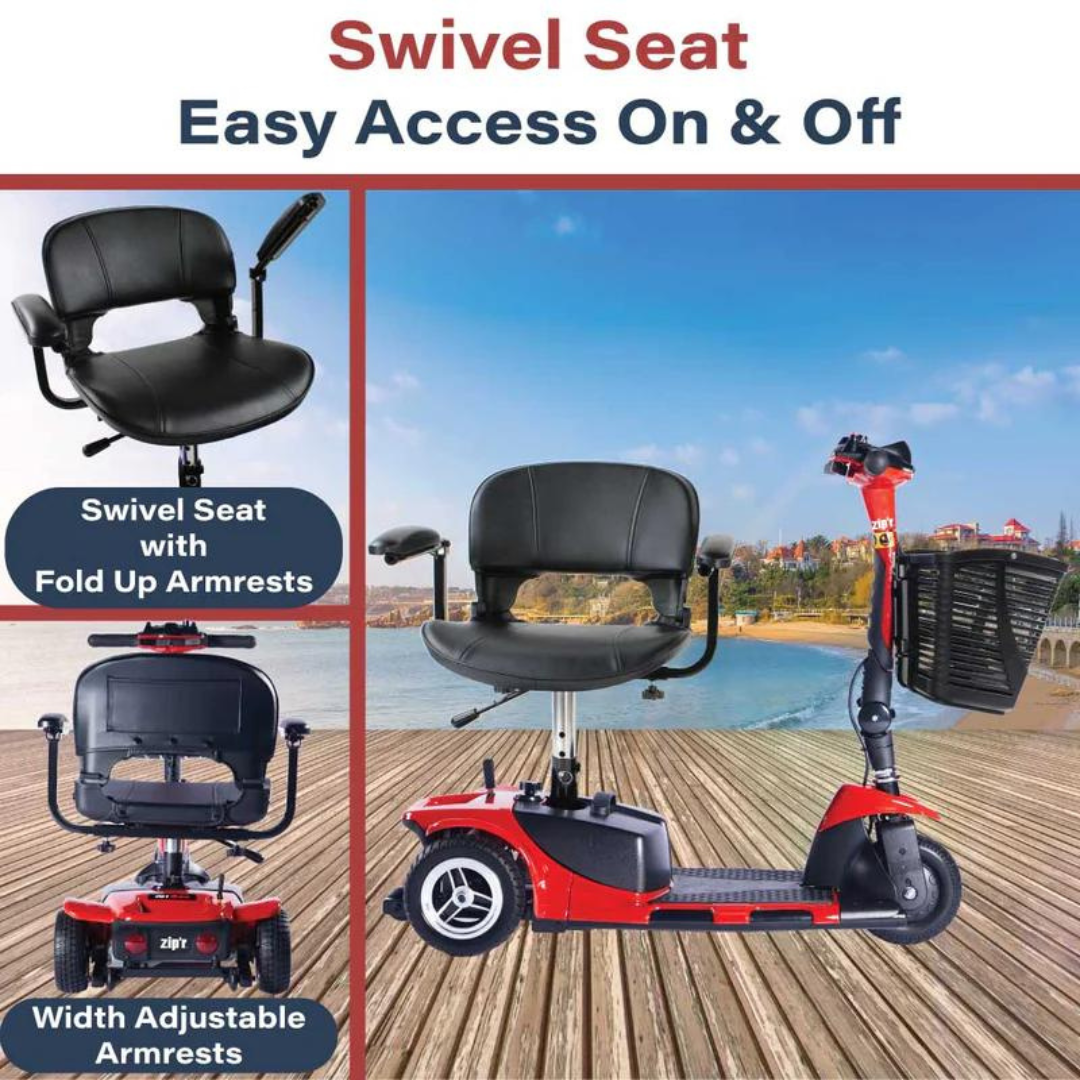 Zipr Roo 3-Wheel Mobility Scooter with Swivel Seat - primehubstore.shop Mobility Scooters