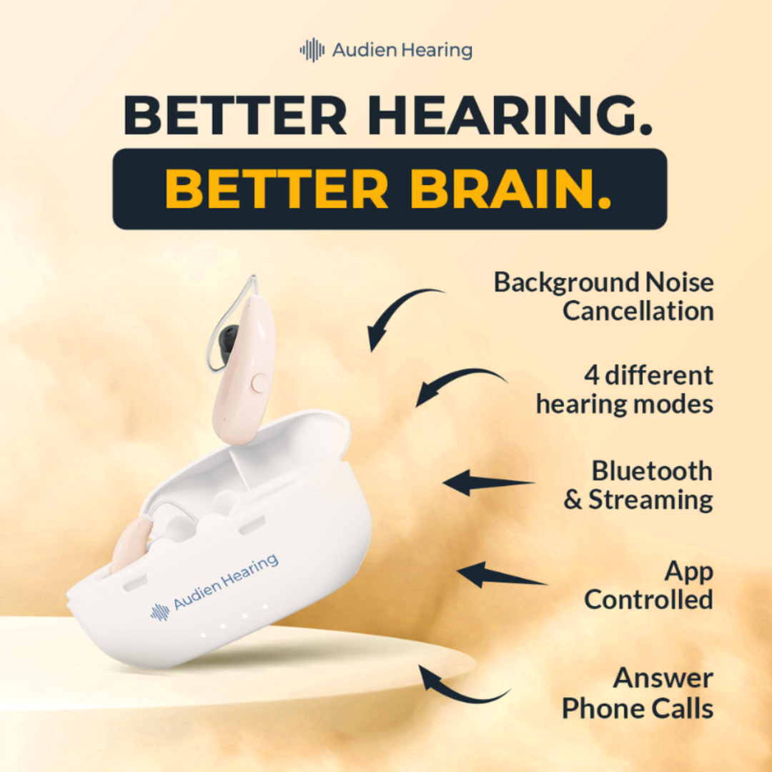 Audien Hearing Ion PRO OTC Hearing Aid with App and Phone Answering - primehubstore.shop Hearing Aids