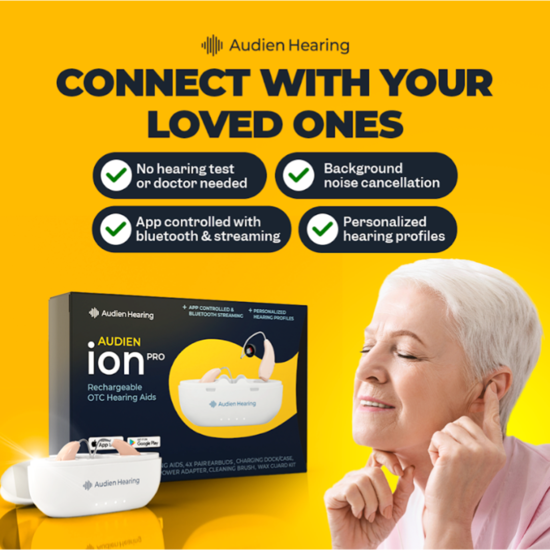 Audien Hearing Ion PRO OTC Hearing Aid with App and Phone Answering - primehubstore.shop Hearing Aids