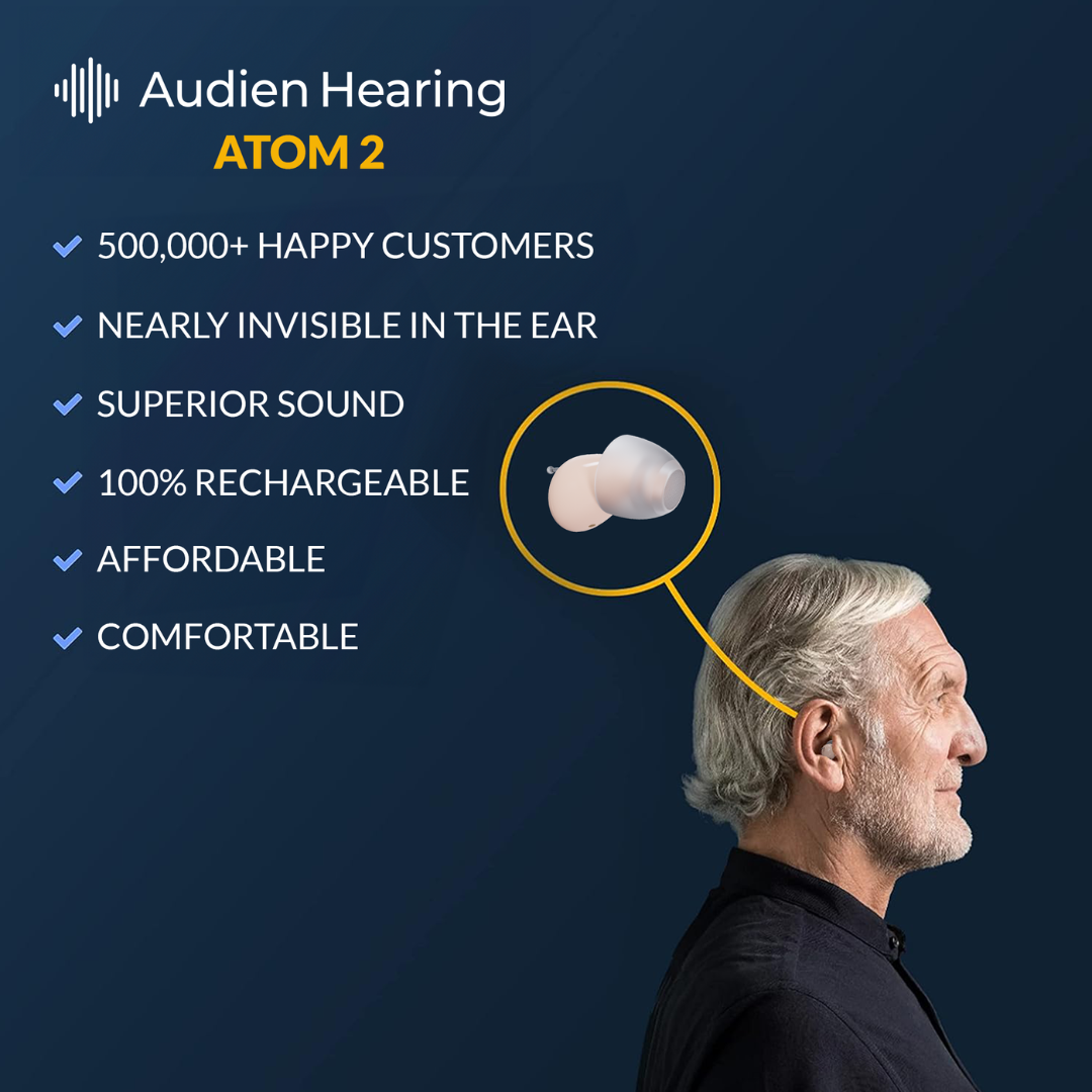 Audien Hearing Atom 2 OTC Hearing Aid - primehubstore.shop Hearing Aids