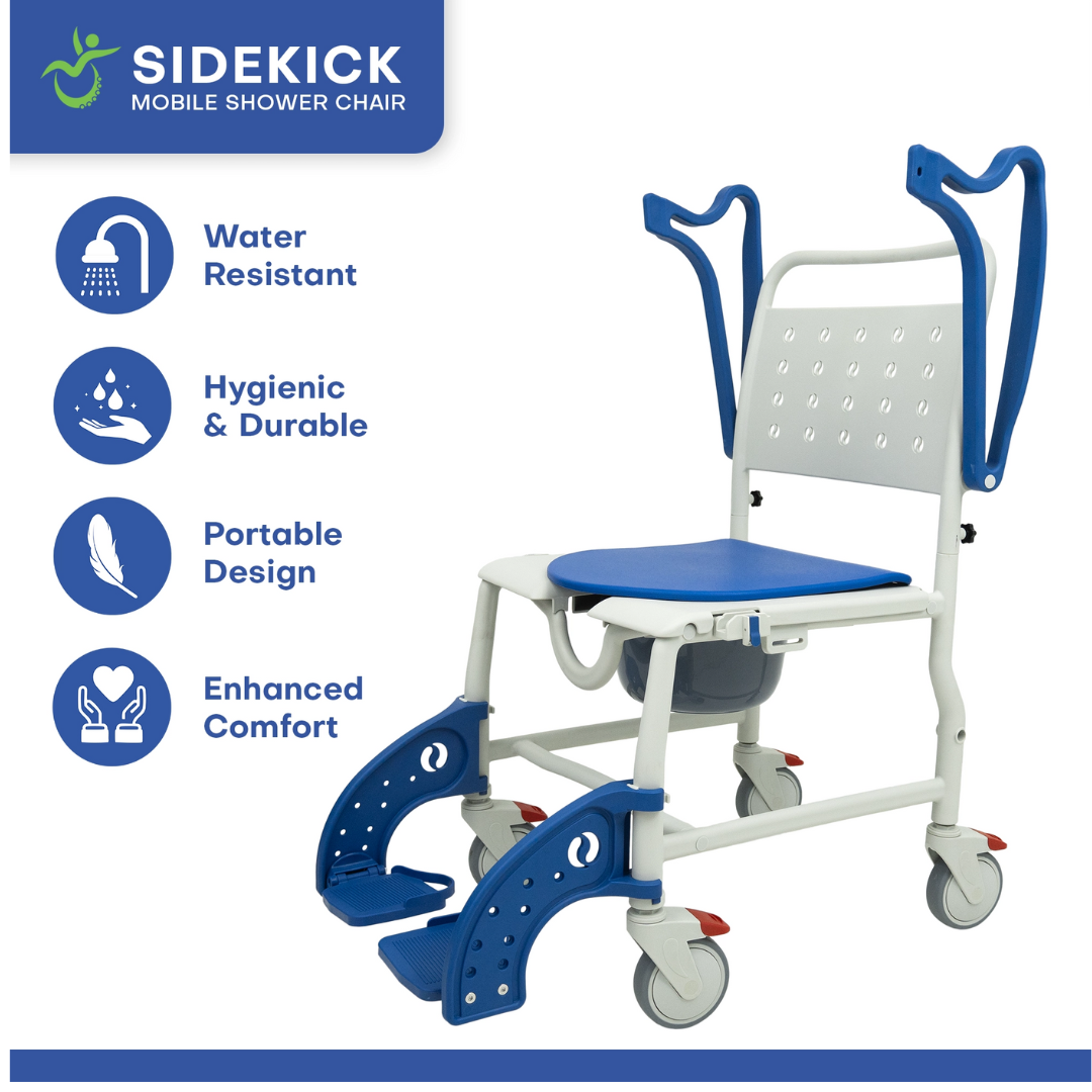 Climbing Steps Sidekick Ultralight Shower Chair with Commode Opening - primehubstore.shop Shower Chairs