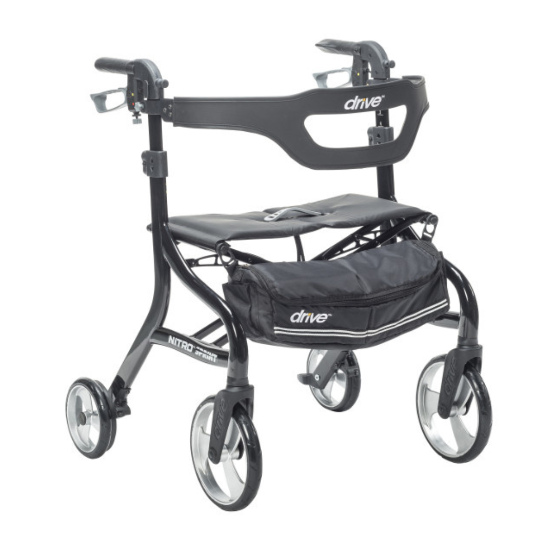 Drive Medical Nitro® Sprint HD Rollator - 500 lb Capacity - primehubstore.shop Rollators