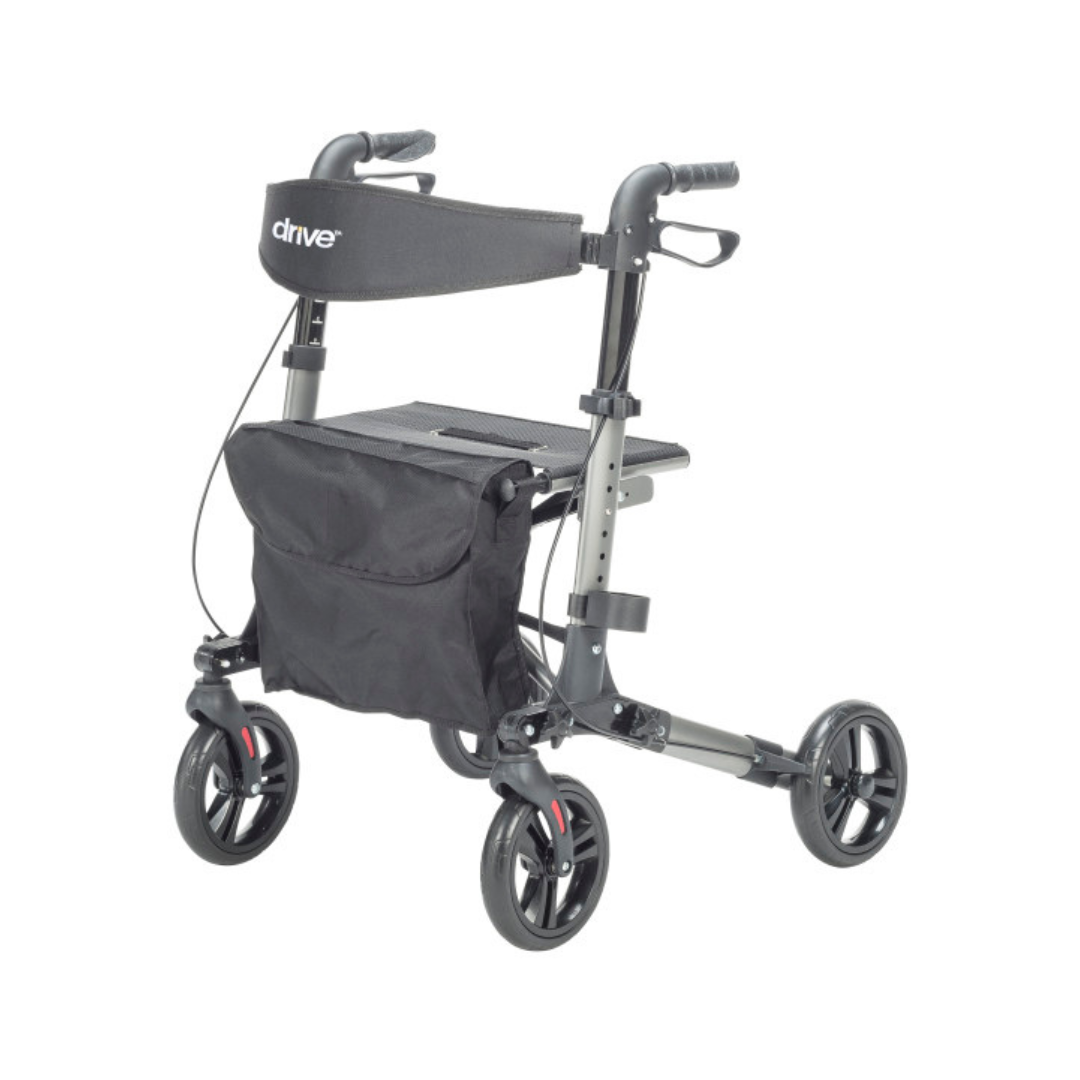 Drive Medical Ultra Compact Folding Rollator - Only 15 lbs - primehubstore.shop Rollators