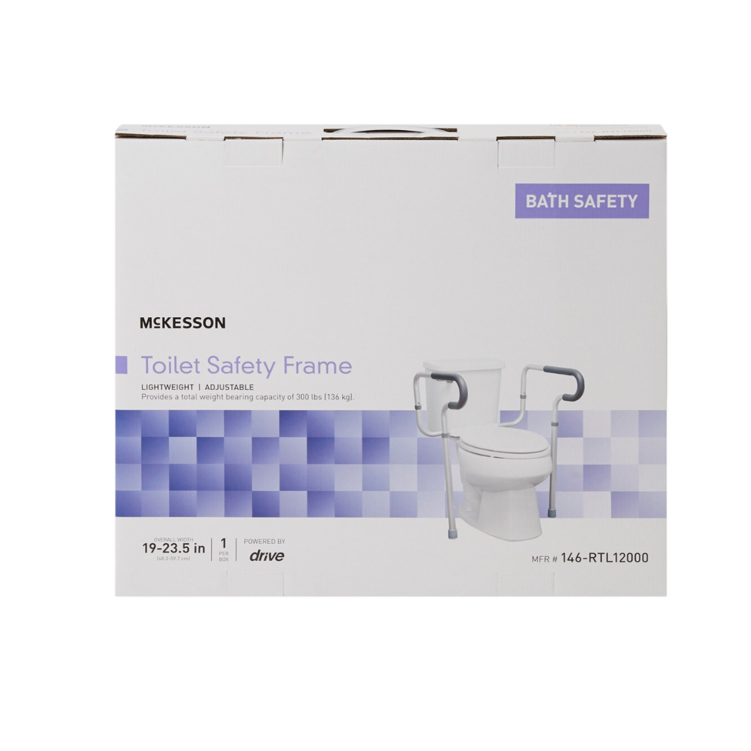 McKesson Height Adjustable Toilet Safety Rail - primehubstore.shop Toilet Safety Frames