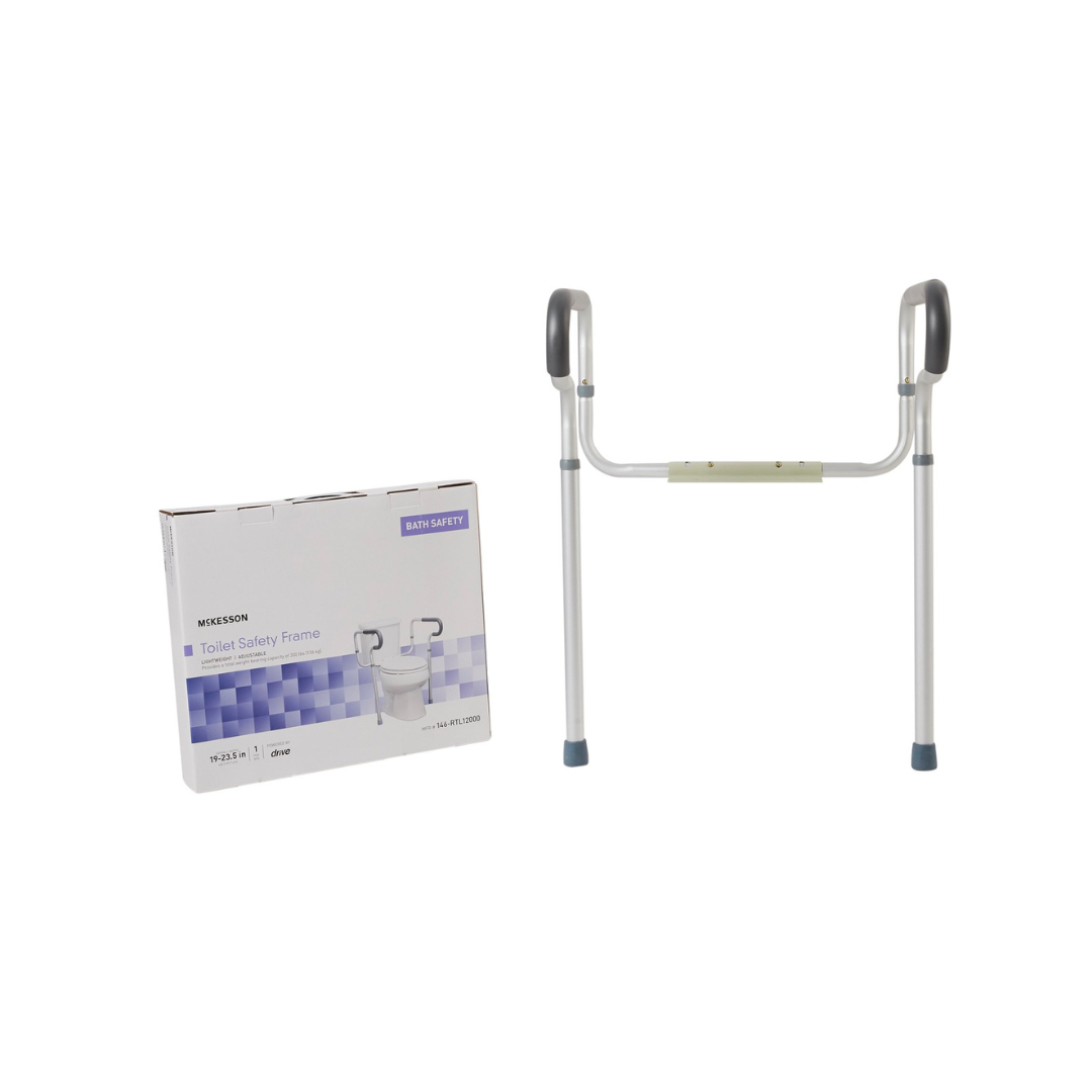 McKesson Height Adjustable Toilet Safety Rail - primehubstore.shop Toilet Safety Frames