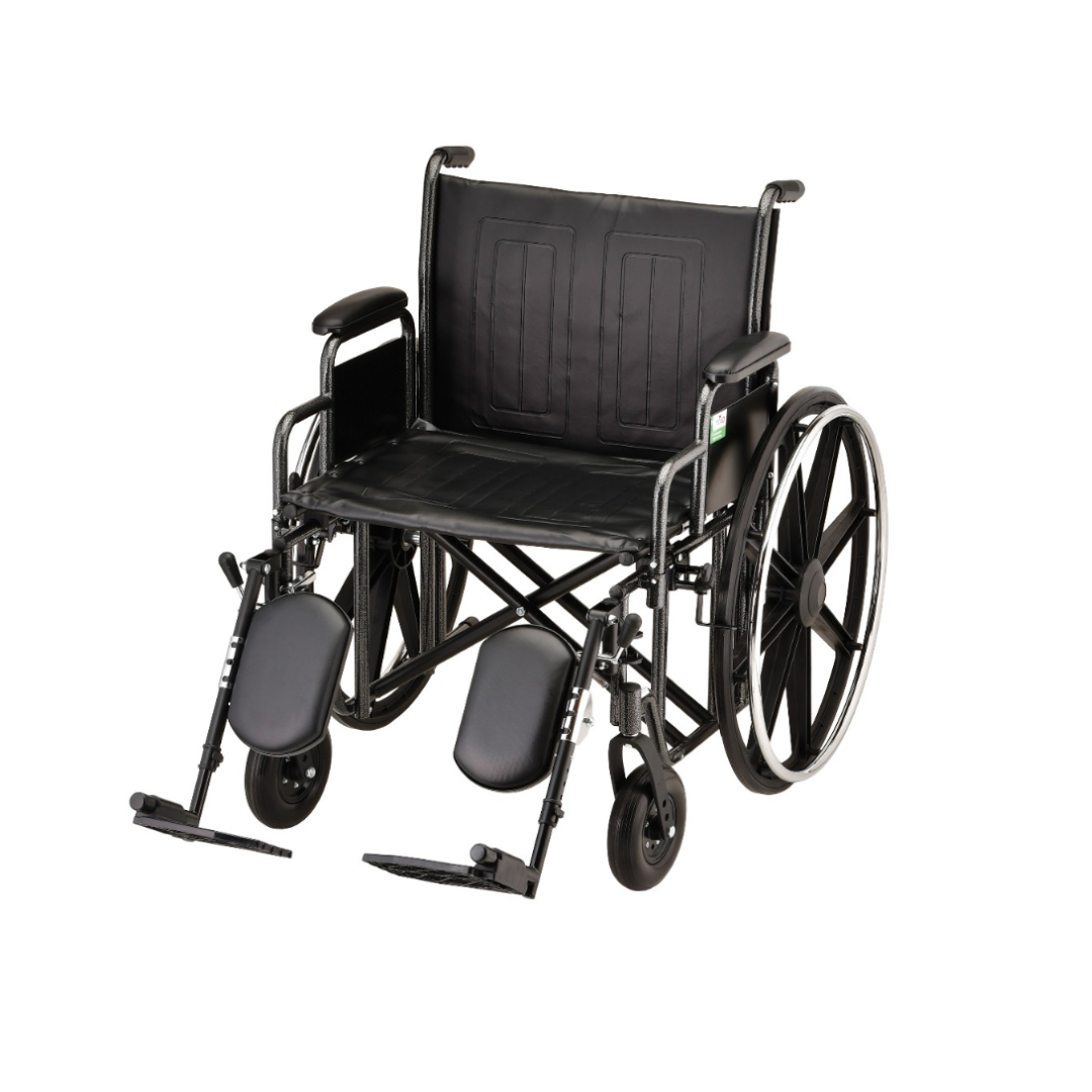 Nova Medical 5220 Steel Standard Extra Wide Wheelchairs - 22" Wide - primehubstore.shop Wheelchairs