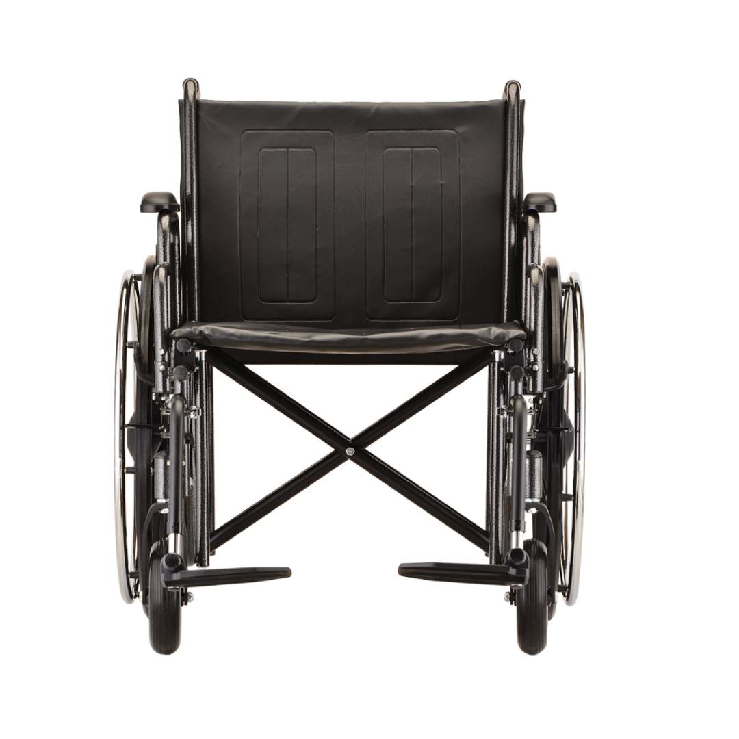 Nova Medical 5240S Extra Wide Steel Wheelchair with 24" Seat and Detachable Arms - primehubstore.shop Wheelchairs