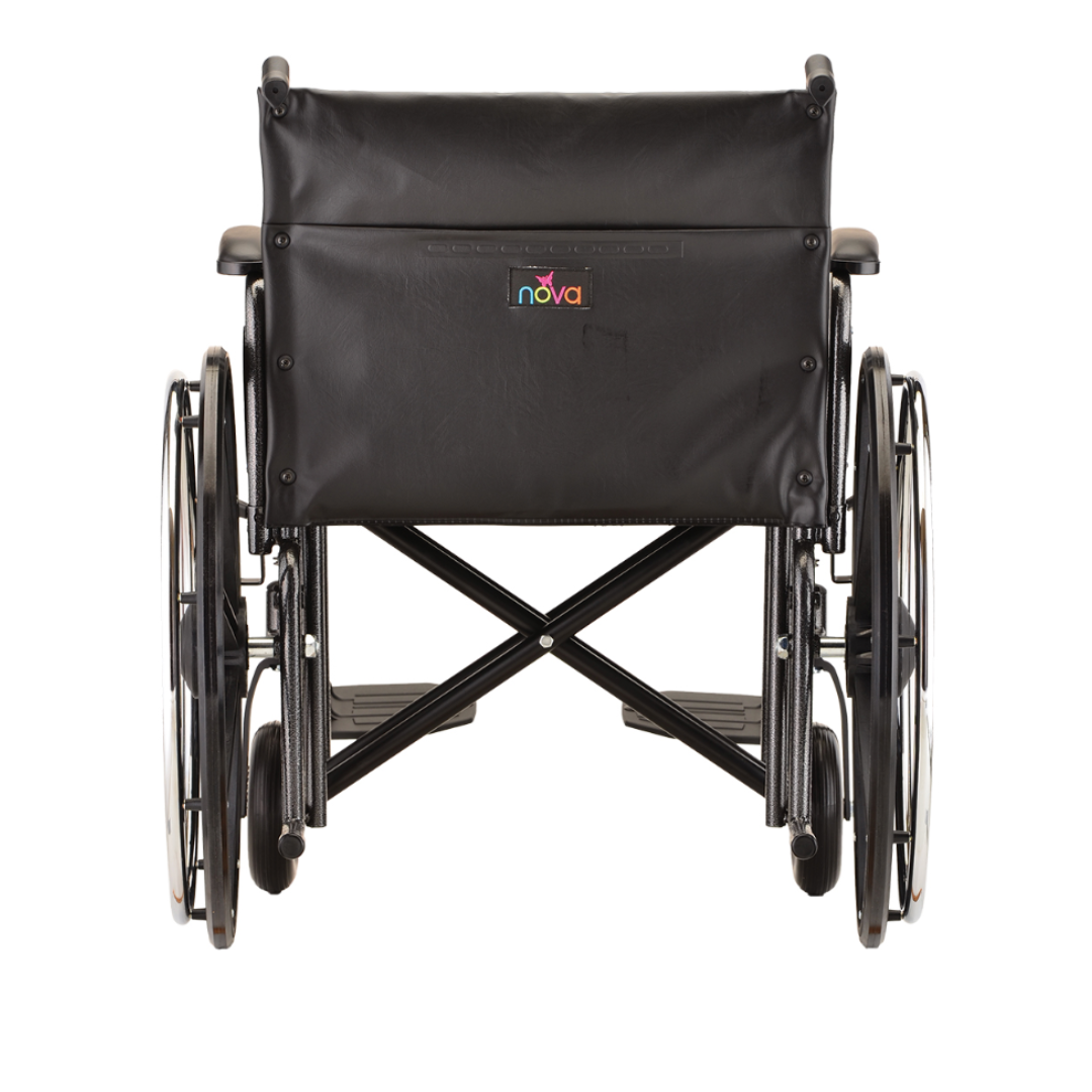 Nova Medical 5240S Extra Wide Steel Wheelchair with 24" Seat and Detachable Arms - primehubstore.shop Wheelchairs