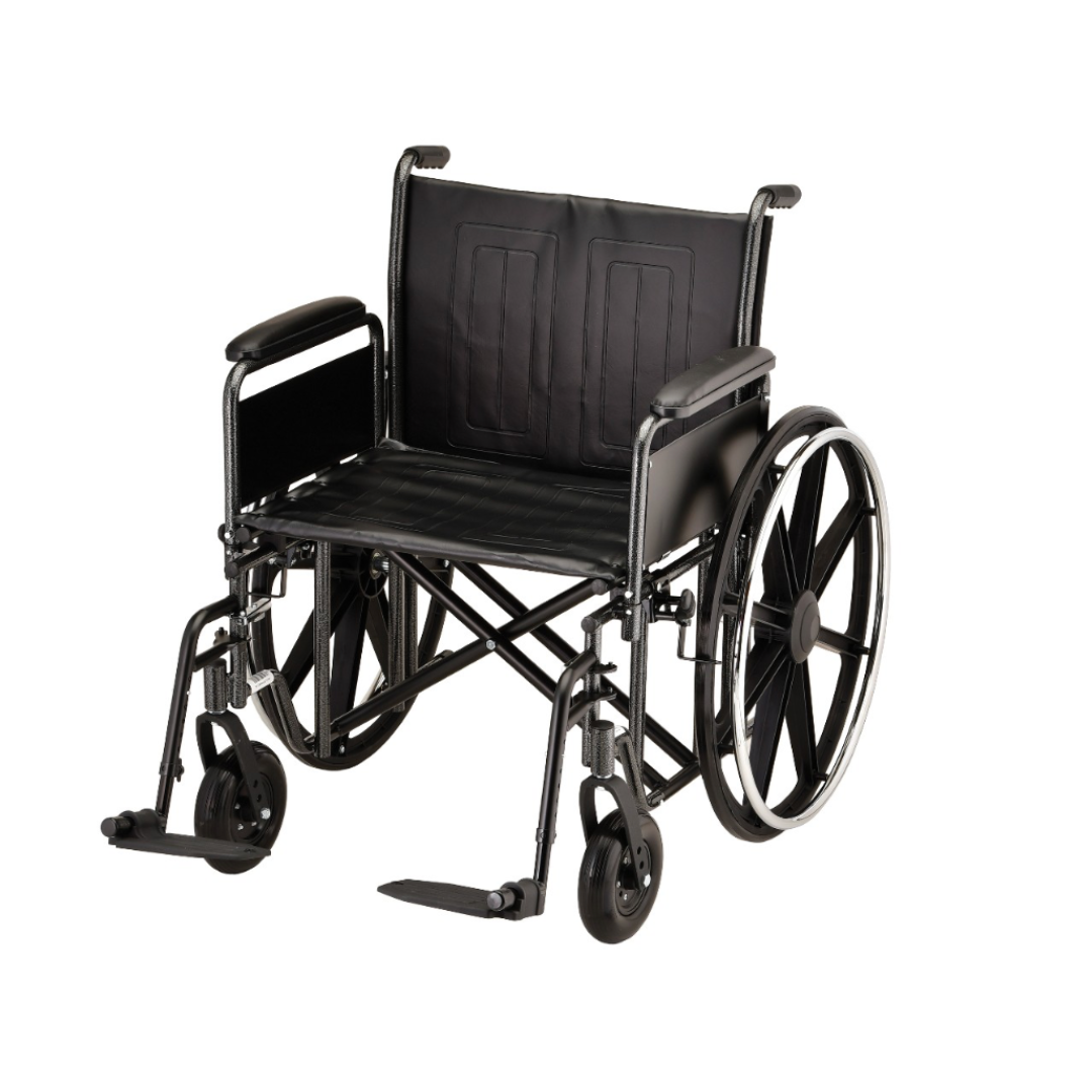 Nova Medical 5241 Steel Standard Bariatric Extra Wide Wheelchairs - 24 In Wide - primehubstore.shop Wheelchairs